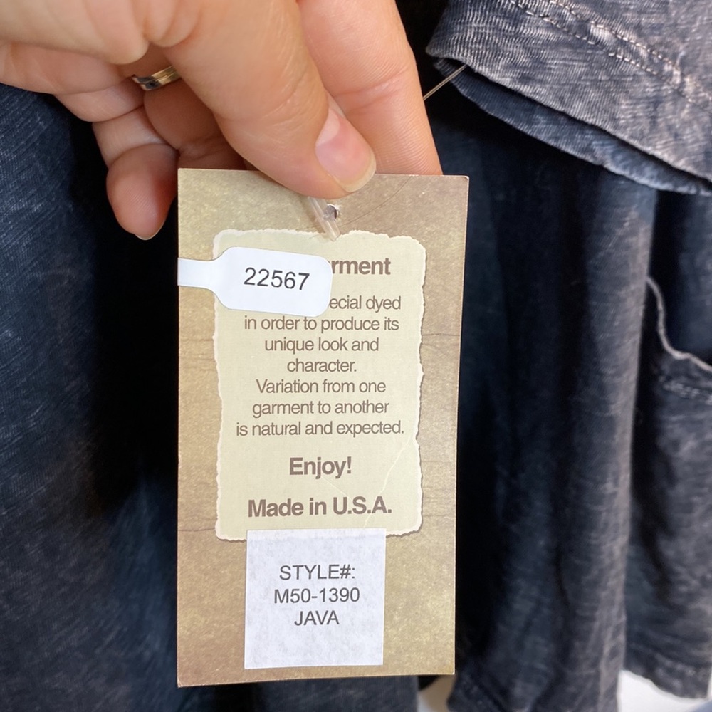 Jess & Jane Java Distressed Tunic Top Long Sleeve… - image 6